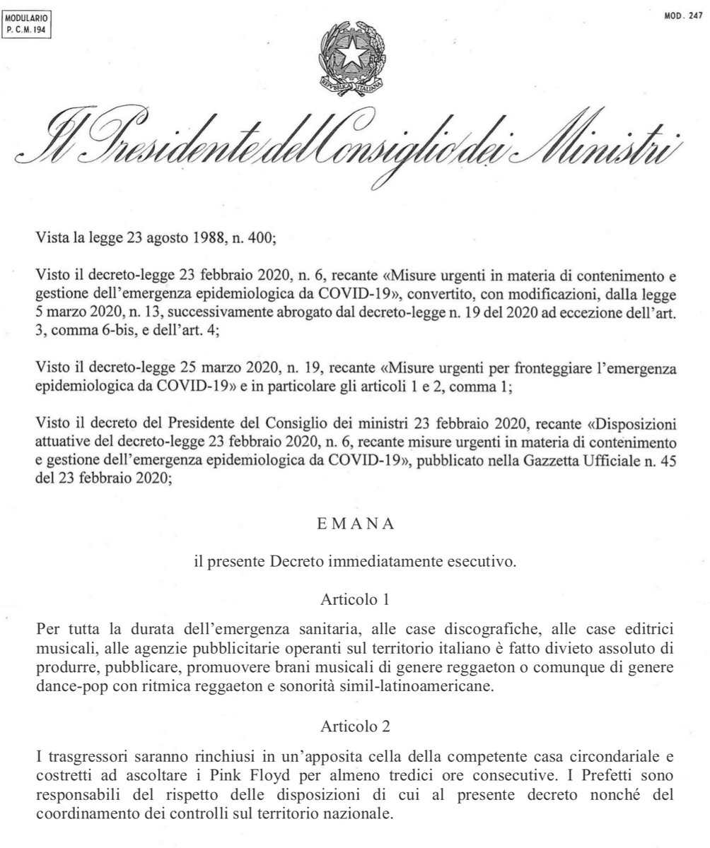 simonealiprandi's tweet photo. La #pandemia #epidemia ha i suoi lati positivi... -- #decretoaprile #decretoconte #dpcm #fase2 #decreto https://t.co/HRZmsGdPcK