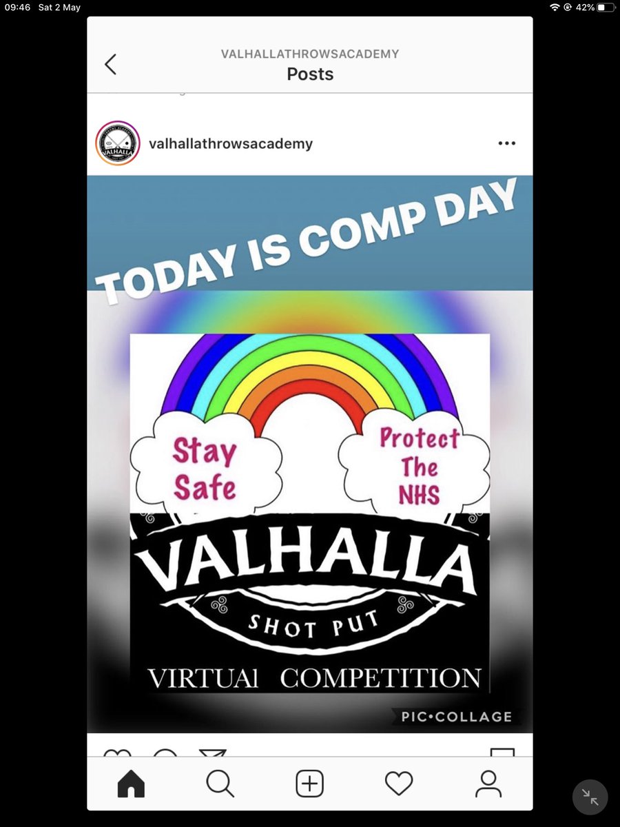 donnahanton's tweet photo. @Venture_PE @sophiemac10 Jacobs first ‘virtual’ outdoor shotput comp of 2020.  Sophie Mckinna will be throwing herself this afternoon at 1.45pm against the GB Juniors.  #goodluck #U17 #shotput https://t.co/vV26ZPM89H