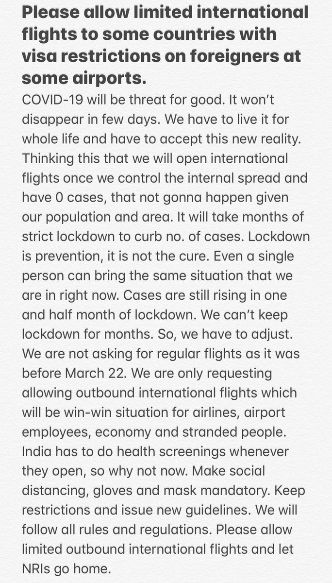 gurpreetsidhuPE's tweet photo. @DGCAIndia Think logically and take reasonable decision. Don’t destroy ppl lives. Who will be responsible for damage done by this unnecessary ban? Do u hv any idea what this ban will cost to ppl? Covid won’t end in days. It will stay with us for good. Plz allow limited outbound intl flights https://t.co/lmwEWP8Lsv