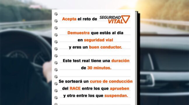 seguridad_vital's tweet photo. ⚠️#Atención⚠️¿Todavía sin hacer con nosotros el #testdeconducir con premio de dos cursos de conducción @RACE_es ⁉️¡No os perdáis este #reto hasta el #domingo a las 24h 😉!

https://t.co/qT5DPMHSyM 
 
👉 Mandad #vídeos haciendo el test a participacion@seguridadvital.es
@La1_tve https://t.co/M11aEnVThH