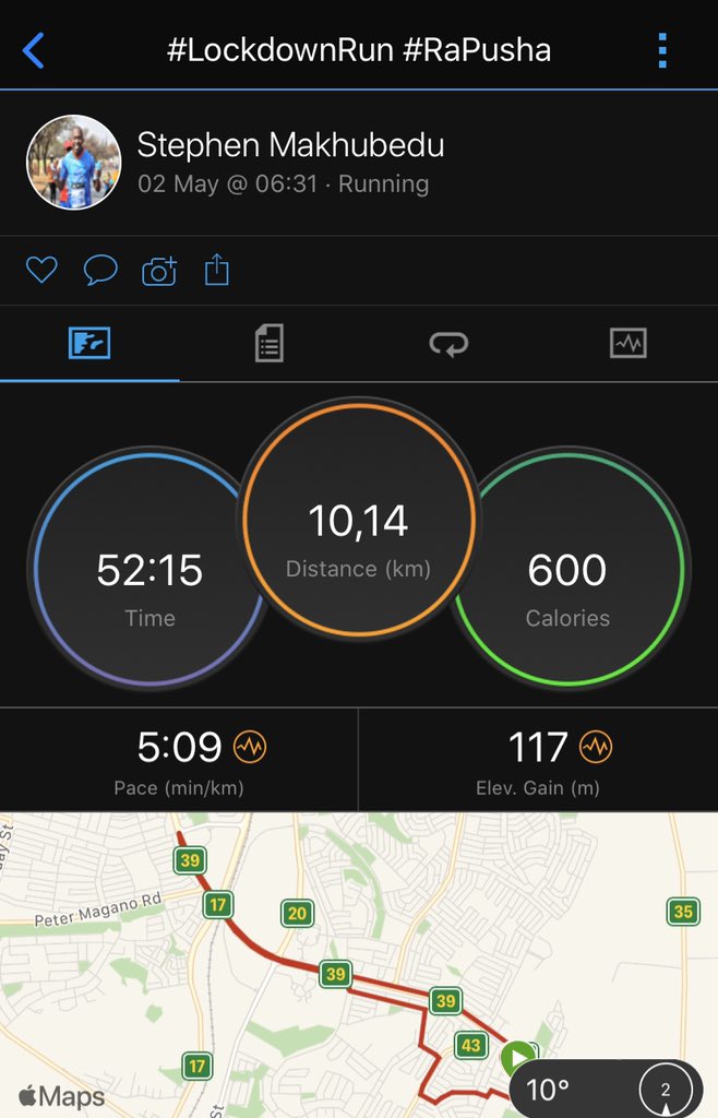 makhubedusn's tweet image. #LockdownRun 
#Day2
#RaPusha