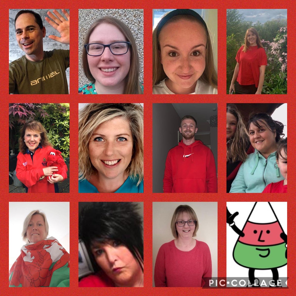 ParcyTywyn's tweet photo. Staff yr ysgol wedi mwynhau ddoe yn gwisgo coch, gwyn neu gwyrdd i gefnogi’r @urdd a @LlamauUK. The school’s staff enjoyed wearing red, white and green yesterday in support of @urdd and @LlamauUK #UrddLlamau https://t.co/gFQzt9O6Rd