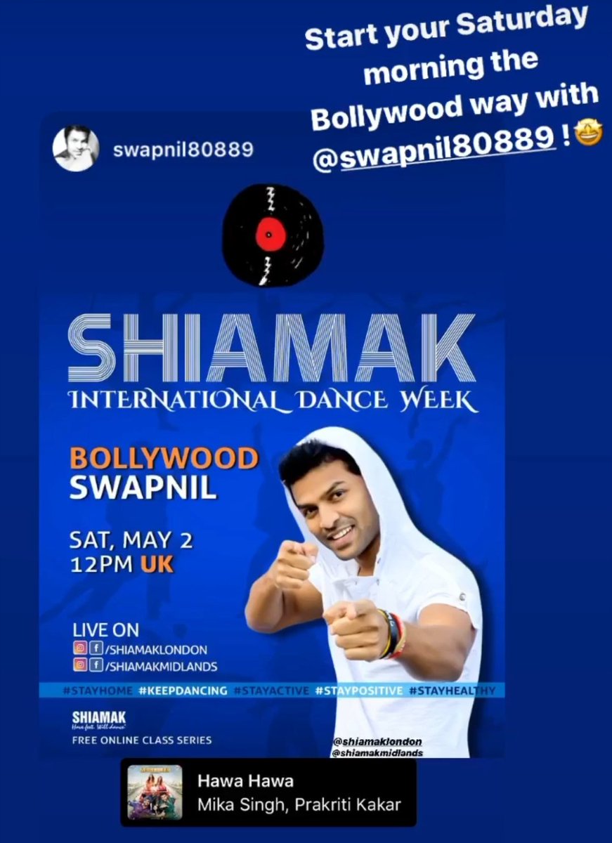 chitraacharya's tweet photo. #NHSVolunteerResponders duty all day today 😊
@GoodSamApp @RoyalVolService @NHSVolResponder

1 hour break #BollywoodDance lesson
@ShiamakMidlands @ShiamakLondon 
#InternationalDanceWeek
#StayHome
#KeepDancing
#StayActive
#StayPositive
#StayHealthy 
#StayHomeSaveLives
#StaySafe https://t.co/BF3ScS55n9