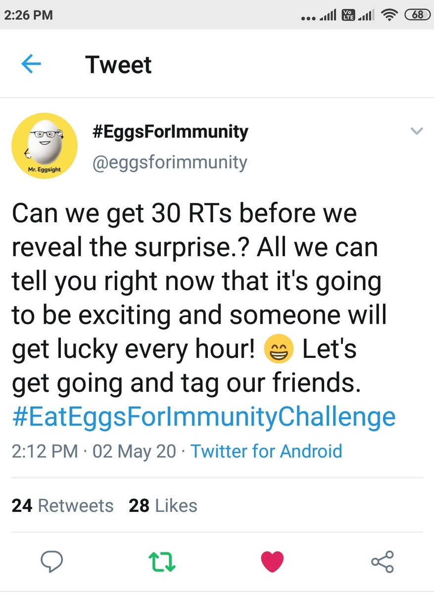 nandinidey20gm1's tweet image. #EatEggsForImmunityChallenge 
#BuyEggsForImmunity
#EggsForImmunity
Done team @eggsforimmunity
Join 
@mysterioussu
@avii4ever   @blessedkamal @kmudgal101187   @Pls_wait4me  @toposant55   @MunmunD77420711  @DipakKu84762434 @chilled_Sup   @Ramprasad43   @Raghavendra0703
