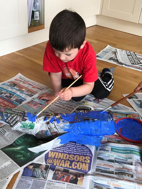 ORCA_web's tweet photo. How fantastic is this!  Oran has been watching ORCA Lessons &amp; has made a blue whale out of old milk cartons &amp; fruits containers, plus written facts about blue whales to share with his class at show &amp; tell. Amazing work, Oran! https://t.co/J1SJeZ0BE4