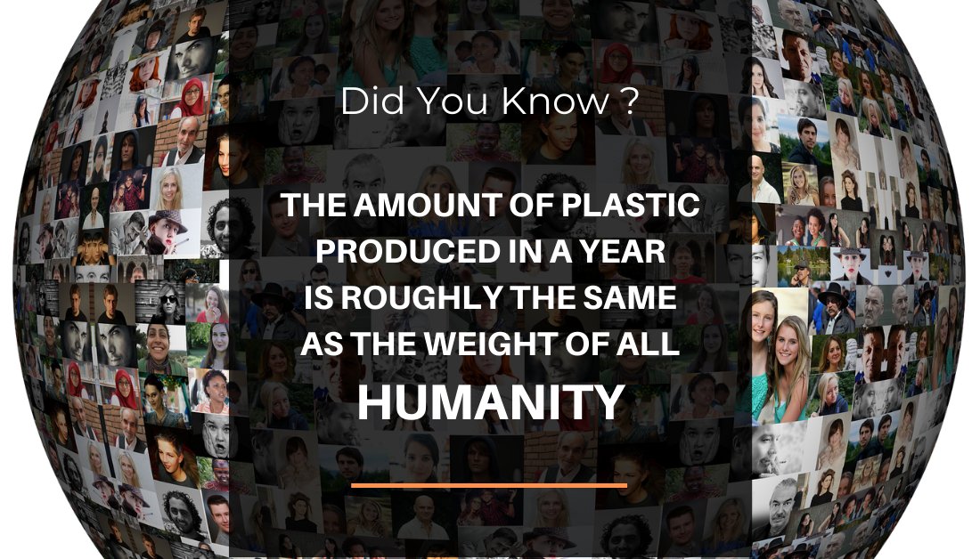 #didyouknow  The amount of plastic produced in a year is roughly the same as the entire weight of humanity.

#plasticpollution #plasticfree #environment
