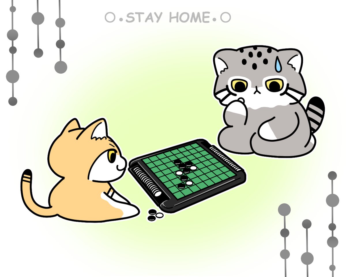 ボードゲームも楽しいね
 https://t.co/4rsL8JLap0
#オリジナル #動物 #マヌルネコ #スナネコ #StayHome  #STAYHOME週間 