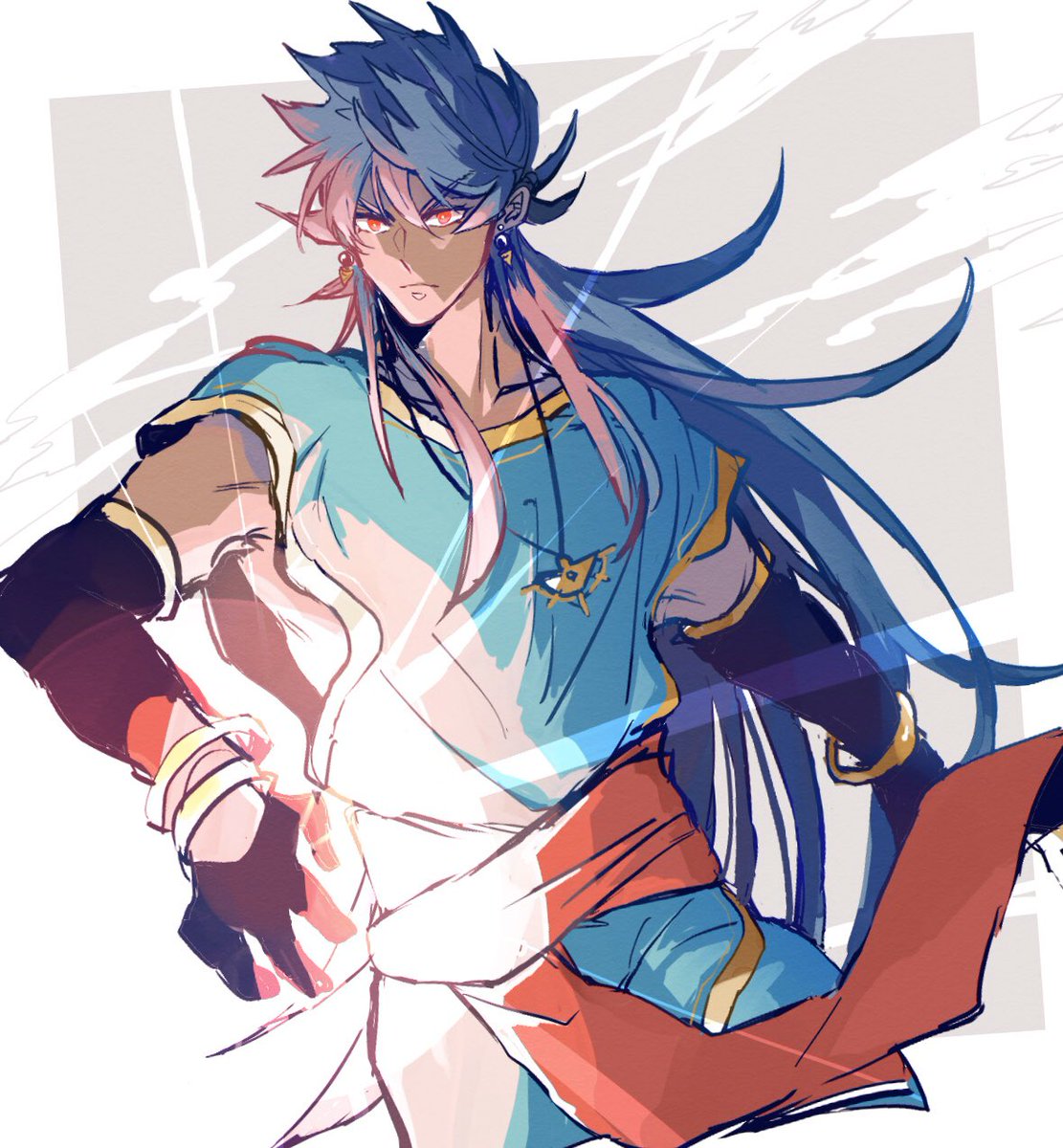 神祖落書き 第1の布々しさが本当すき 髪まとめたらキツネのしっぽみたいになりそう Hallyのイラスト