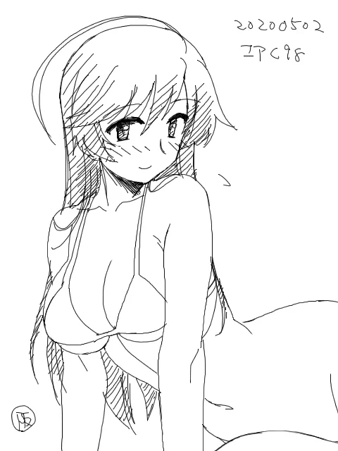 @FM_kotoh 打ち上げの合間に紙ナプキンに華さん描きました!今後もどうぞごひいきに 
