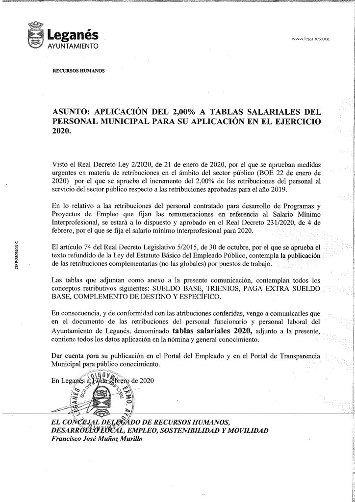 gasmoral's tweet photo. Las tablas salariales y RPT del año 2020 @AytoLeganes contemplan salarios de Profesores y Director Escuela de Música 🎼📯con incremento nómina de 2% según Real Decreto-Ley 2/2020👉 Los puestos no se cubren 👇👇👇👇👇 https://t.co/ptLCBLXEru
