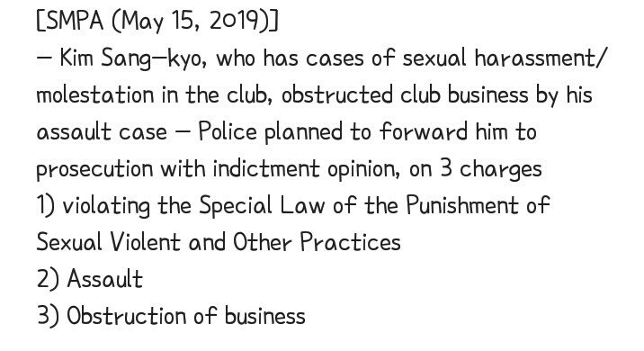 BB_VIP5ever95's tweet photo. [#KimSangKyo's molestation case]
What Police said      What Prosecution's
(May 15, 2019)        decision (Jan 31, 2020)
(PLANNED TO            (INDICTED HIM)
INDICT HIM)
https://t.co/zdxdFDPlm5

#버닝썬_잊지말자
#김상교_성추행 https://t.co/Jzifb38bRy