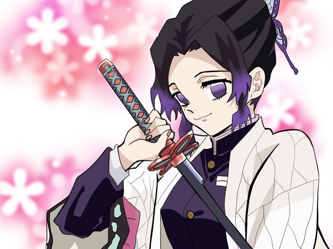 がいがいさんがTwitterに投稿した胡蝶しのぶ(鬼滅の刃)のイラスト。