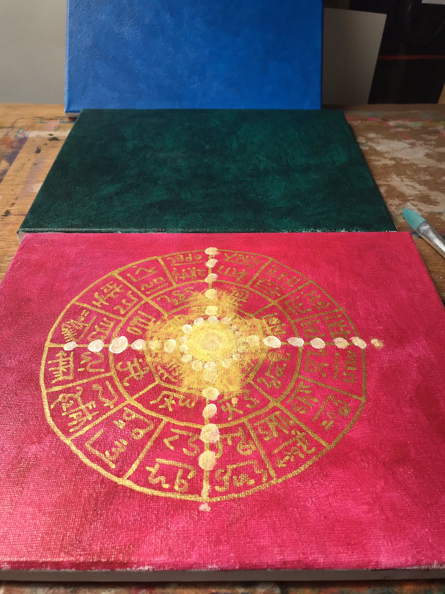 TadashiMurakam3's tweet photo. #ツイッターで楽しむ展覧会
#art
#spiritual
#selfrealize
#アート

光あれ✨新作です✨
キャンバスに描きました。

龍体文字フトマニ図を下書きして、その上に光を描きました。龍体文字パワーと光エネルギーを感じて頂けたらと思います。

サイズ
22×27cm

ご希望の方はメッセージ下さいませ😌✨ https://t.co/n7qoGTf8Sc