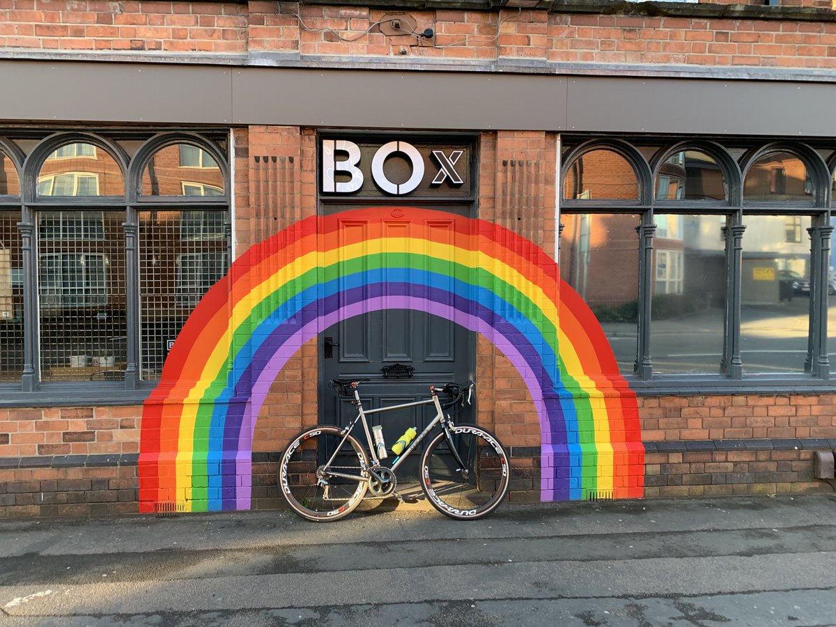 ColinWi19071929's tweet photo. Chasing rainbows and delivering socks to the cycling guys @monkeysox #monkeysox . It is MS awareness week this week. A great way to start the day. https://t.co/NfqjrRpirT