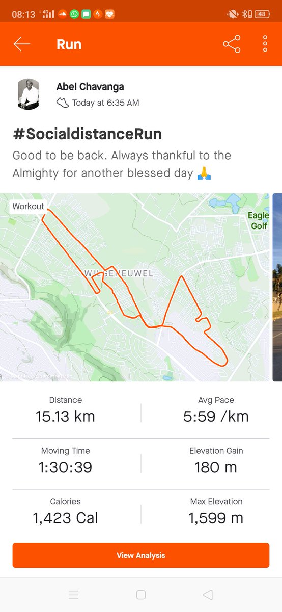 achavanga's tweet image. #SocialDistanceRun on such a beautiful day ❣️. #StayAtHome #stayhealthy 🙏