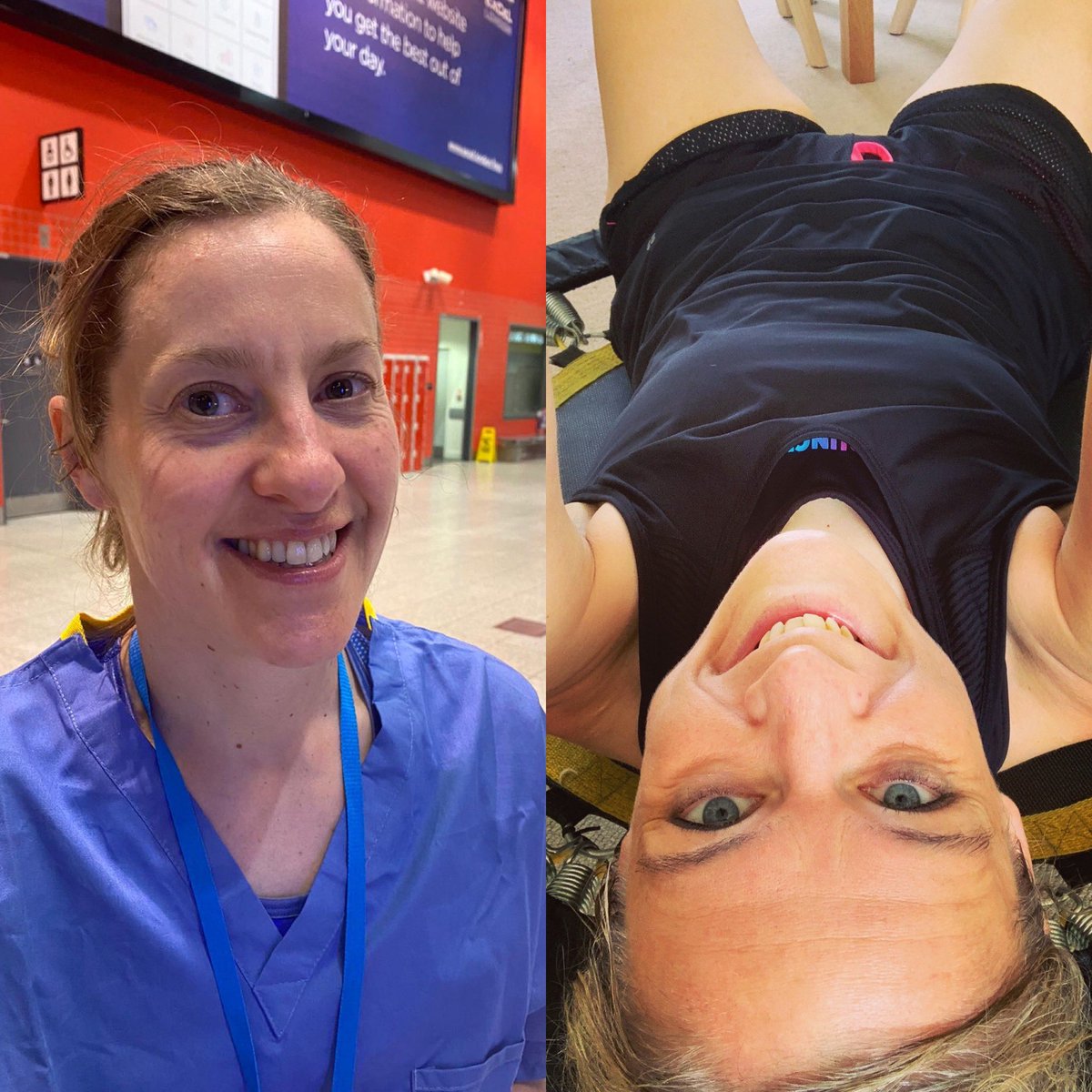 VeronicaBodell's tweet photo. She’s on shift in ICU at the Nightingale London @ruttie12 I’m part of Bounce ST Albans North and South team taking part in the ((BOUNCE)) @BOUNCEFITBODY Marathon for the NHS.  5classes in one day. She’s my little sister 💙 we’re in this together 
Donate: https://t.co/ZtS9o50Mju https://t.co/p47yGtybxl