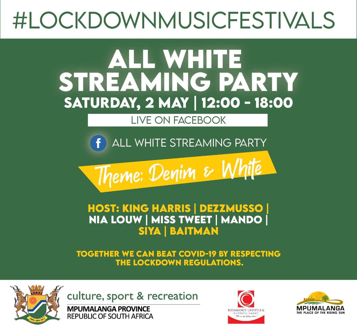 TheOnlyKhazana's tweet photo. π¨ Gates are now open π
β Party Starts at 12:00
π Today
πYour Father's House
FREE ENTRANCE MA HA LA βΌοΈ
#AllWhiteStreamingParty
#StayHome
#TheHarrisEffect β‘
#013QuarantineLiveChat
#Redamency
#DCSR
#ForDeeMamaz https://t.co/6rQv5f2UkX