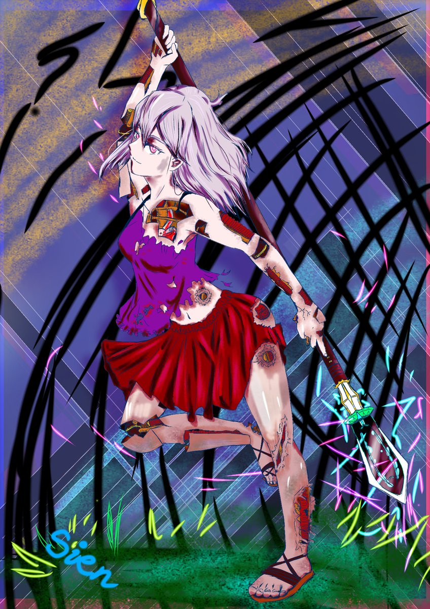 sien_7's tweet photo. 自分なりのカッコいいを詰め合わせた絵です。 https://t.co/mgf6Cj2qO5
