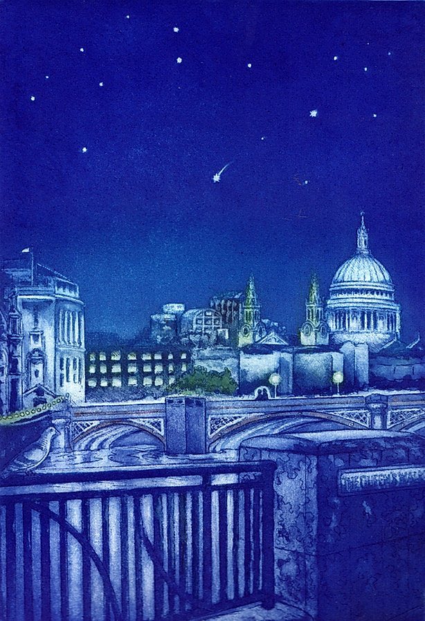 Here are some of Theresa Pateman’s beautiful, richly coloured etchings of London. If you are interested in any of these please DM for details and we can arrange delivery of unframed work. #artistinfocus #printmaking #etching #londonart #londonartist @theresapateman @GabrielsWharf