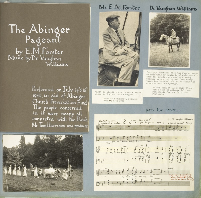 SurreyHeritage's tweet photo. This page from a 1949 Abinger Hammer Women's Institute scrapbook celebrates the 1934 #Abinger Pageant which was organised by EM Forster with music by Ralph Vaughan-Williams (7744/1 p23) https://t.co/6Hbk84d9E3
#SurreyDay #EMForster #vaughanwilliams
@Pageantry_AHRC @surreyfedwi https://t.co/wZQveYCx8y