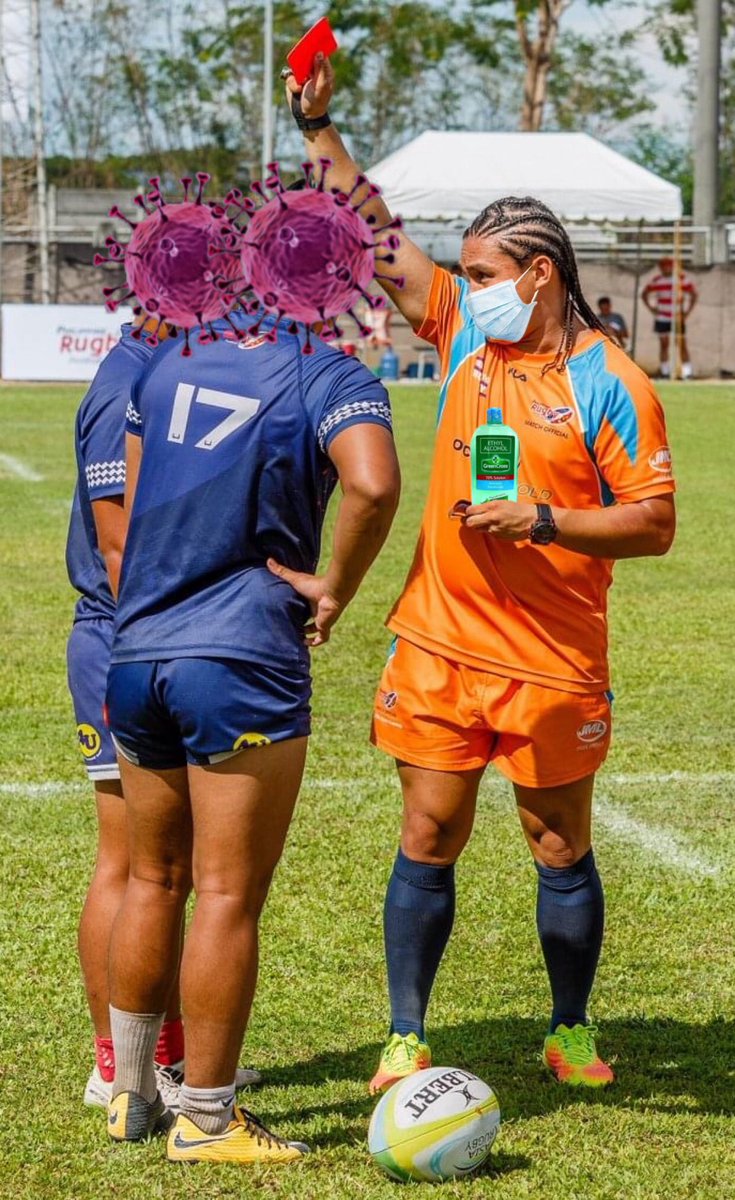 ClarkJetsRFC's tweet photo. #ClarkJets captains &amp; referees, @joe18mari, @MadronaJonel &amp; @JovanMasalunga send away #COVID19 &amp; show the red card! Good call! 
     
#ECQ #stayhome #staysafe #PotBelliedPigsHK #CanterburyRFC #OneClub #Overgaard #JetsFitness #MarineTravel #Projexasia #JetsFamily #simplythebest https://t.co/9LvFfvAliW