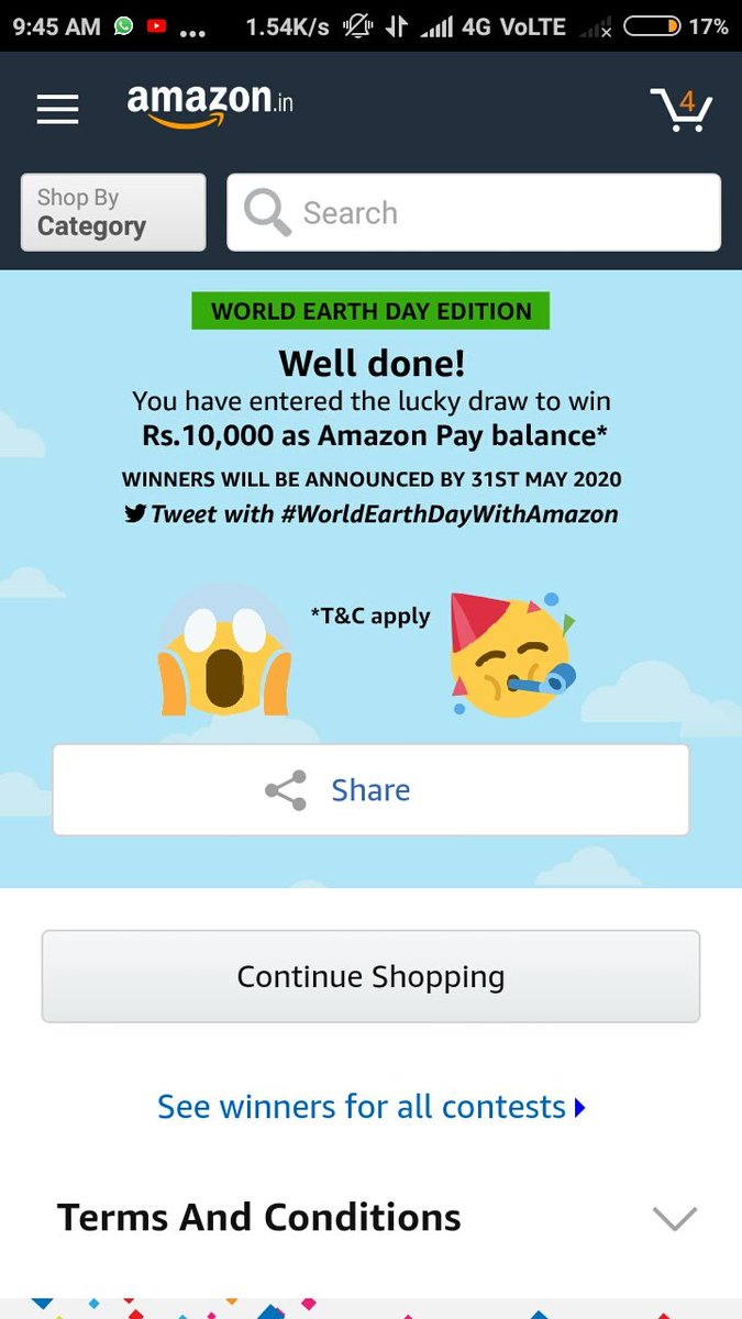santosh_creates's tweet photo. Quiz Done 🙏🙏 #WorldEarthDayWithAmazon https://t.co/rpE0IcIG9E