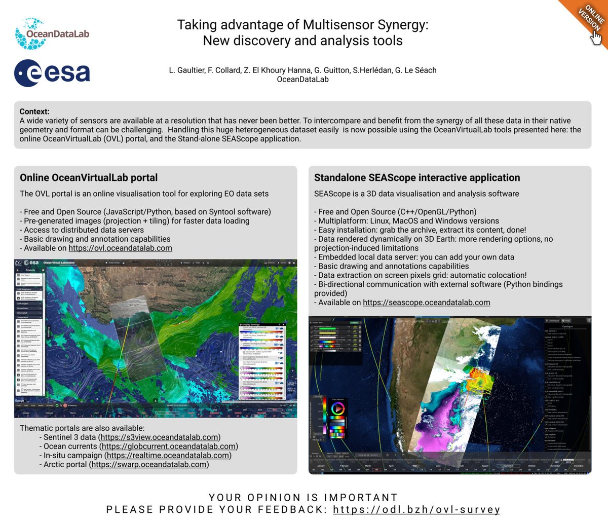 oceandatalab's tweet photo. Join us on session OS4.5 (https://t.co/NY3F9IYofF) at #shareEGU2020 to discuss our free and Open Source visualisation tools #SEAScope and OVL @oceanvirtuallab at 10:45 CET. An interactive presentation is available at https://t.co/FQKJiNayaq https://t.co/urNhbuHEqX