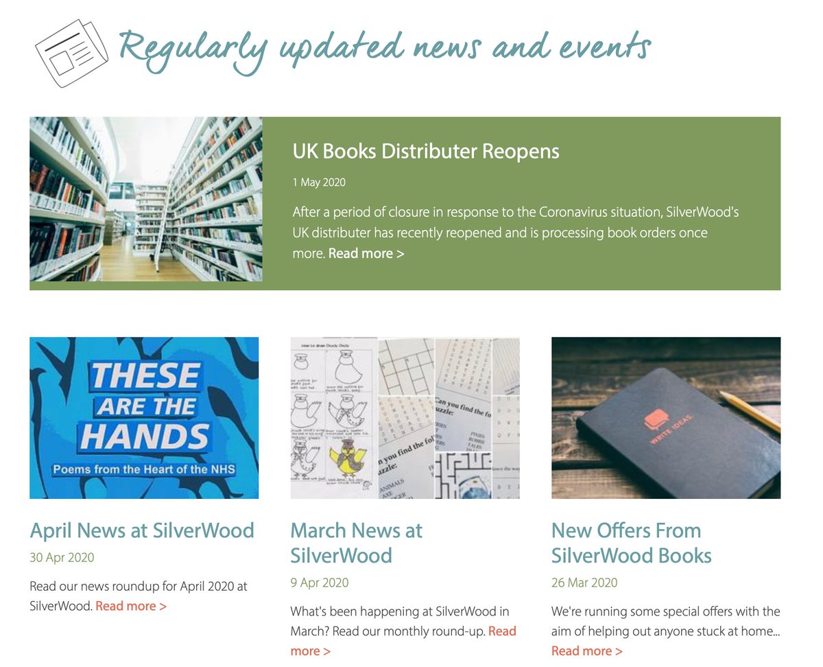 SilverWoodBooks's tweet photo. Bookshops, schools and libraries may be shut but that hasn't stopped our authors! Take a look at the fantastic things they've been up to in SilverWood's latest #newsletter for May 2020. https://t.co/Z4unbJKPBW #authornews #newsletter #publishingupdate https://t.co/wHIwdXSTGB