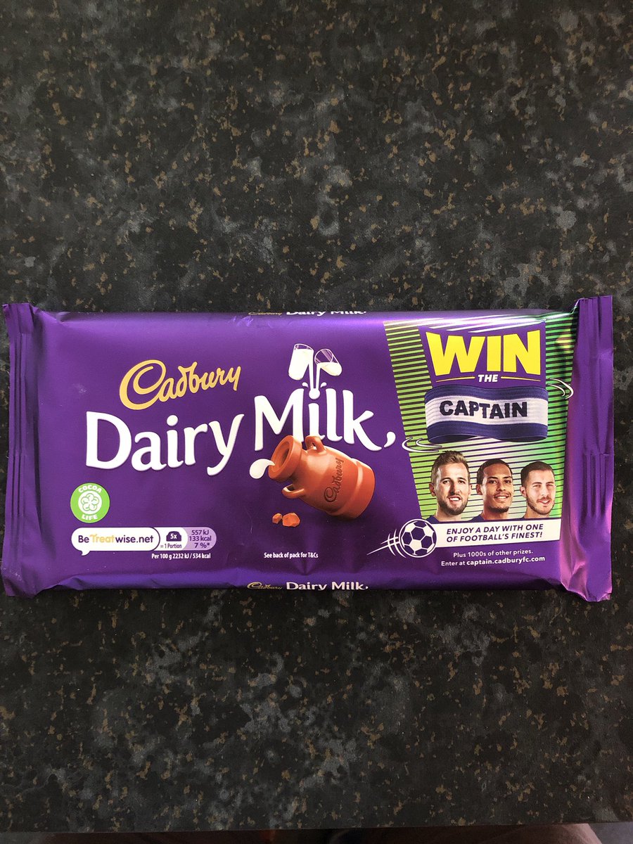My latest project! #WinTheCaptain <a href="/CadburyUK/">Cadbury UK</a> <a href="/CadburyFc/">Cadbury FC</a> go and buy one! (At a safe distance!)