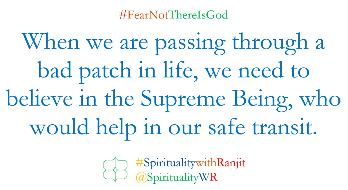 spiritualitywr's tweet photo. When we travel in public vehicles, we believe that the drivers are capable of safely transporting us, even though we may not know them. When we are passing through a bad patch in life, we need to believe in the Supreme Being, who would help in our safe transit.
#FearNotThereIsGod https://t.co/dY1EiwE4yf