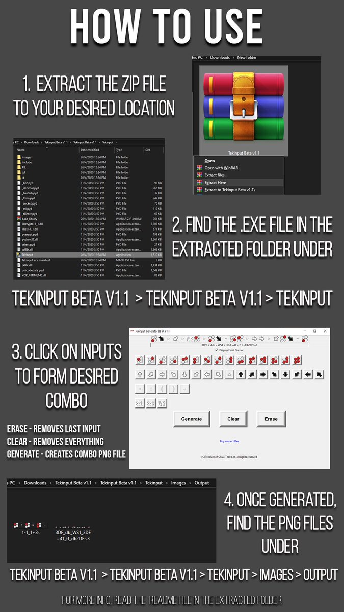 TEKINPUT GENERATOR Beta V1.11

Calling all Tekken content creators, sick of manually stitching buttons for combos? Save the trouble and create them in a few clicks below!

Download now : tinyurl.com/tekinputgenera…