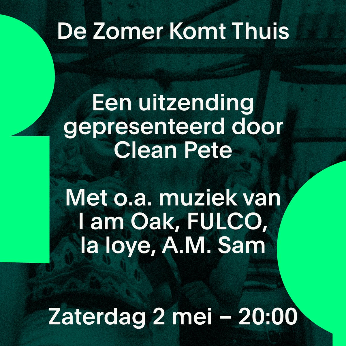 Dit weekend zouden A.M. Sam en FULCO op Here Comes The Summer, maar helaas, hoest in elleboog, etc, Gelukkig presenteert Clean Pete vanaf 20:00 uur via de Into The Great Wide Open facebook sessies van A.M. Sam, FULCO en meer.