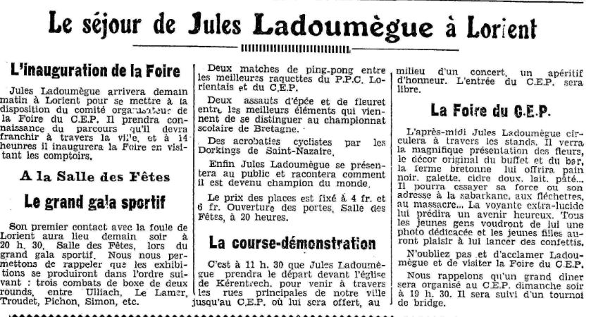 ArchivesLorient's tweet photo. #Cestarrivéun 2 mai
Le 2 mai 1936 #CeJourLà
l'ancien champion olympique de course de demi-fond, Jules Ladoumègue, vient en démonstration à #Lorient pour la fête du CEP (Cercle d'Education Physique)
Pour en savoir plus sur Jules Ladoumègue : https://t.co/fxbFL34qHW https://t.co/8ZSRpF9ayL