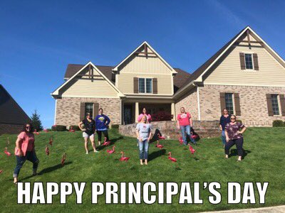 brooklyn_stem's tweet photo. Yesterday was Principal’s Day. Thank you Mrs. Teare for being the leader of this “flock”. @MSDMartinsville @EducateIN #PrincipalAppreciationDay #socialdistancepicture https://t.co/yB2U2FI9Qu