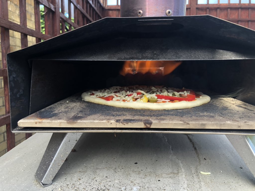 sicarter77's tweet photo. Friday night was pizza night. One of four made using the olive dough recipe from Dough by @RichardBertinet, and cooked with gas on the @OoniHQ 2. https://t.co/IGHTjVh2kp