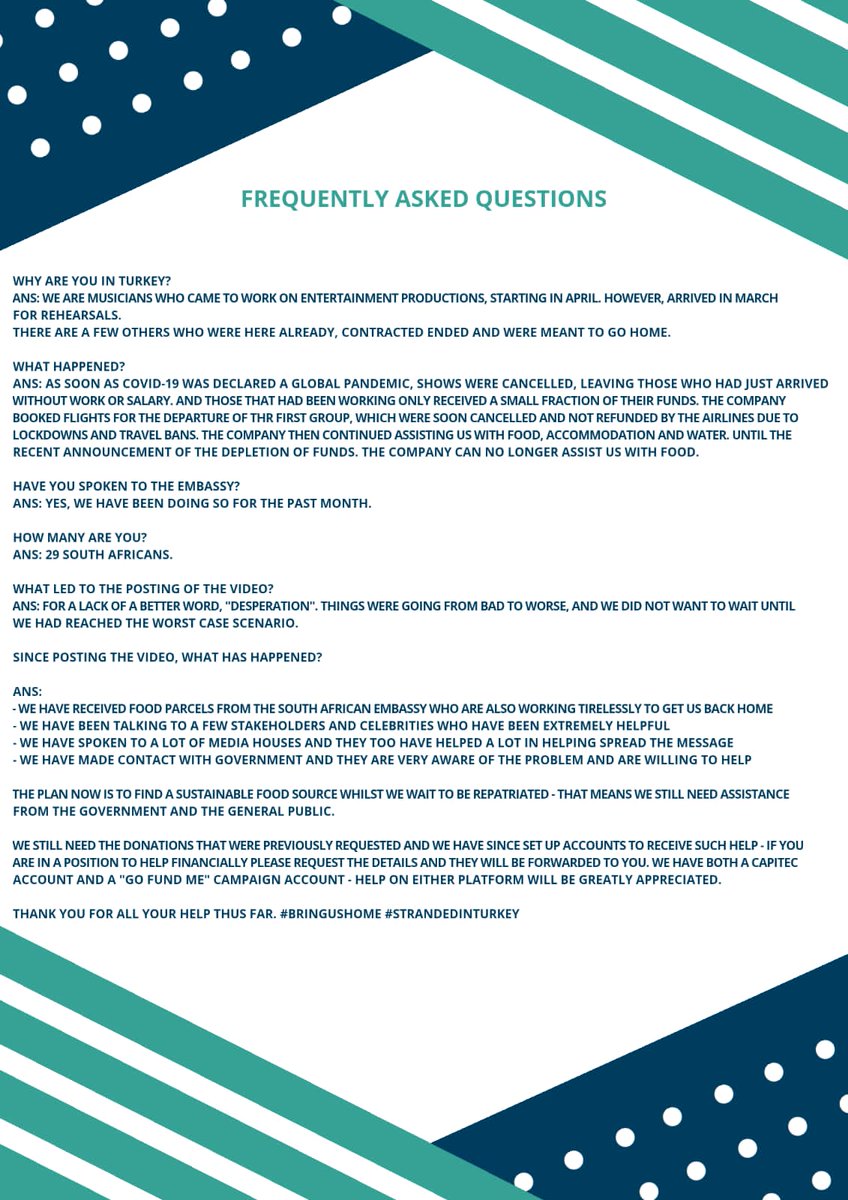 Urgentturkey's tweet photo. Hello Family.

We have formulated a fact sheet to answer some of your questions.

Once again, thank you so much for your kind words of support and hope and contributions.

#StrandedInTurkey
Please #BringUsHome https://t.co/2unBZBBcio