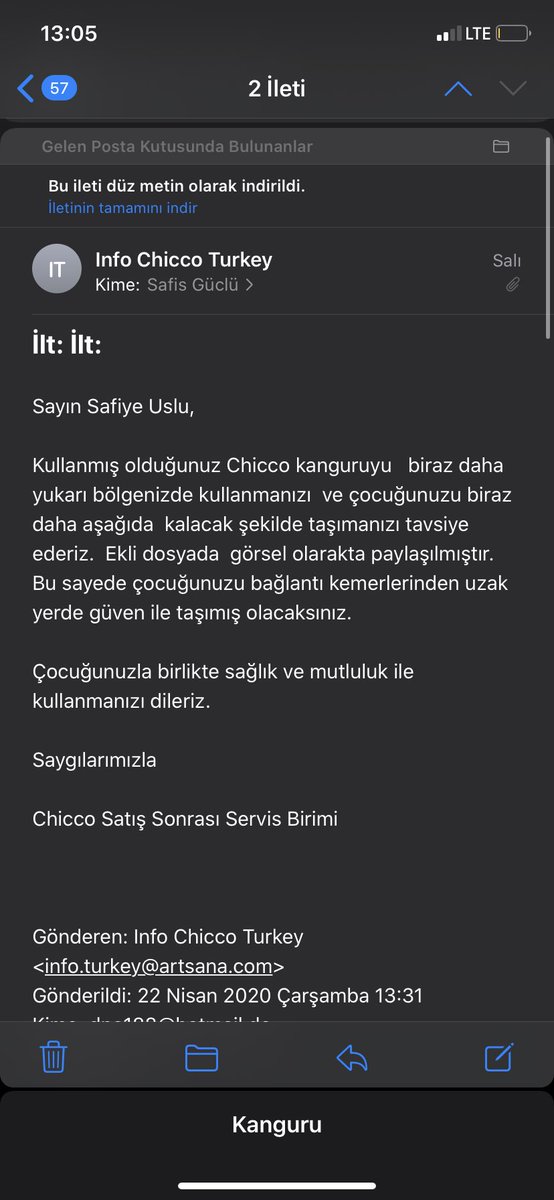 GucluSafiye's tweet photo. Sonuc bulmak yerine bana örnek fotograf gonderiyorlar @ChiccoTURKEY musteri memnuniyeti sifir https://t.co/G33Q46ksen
