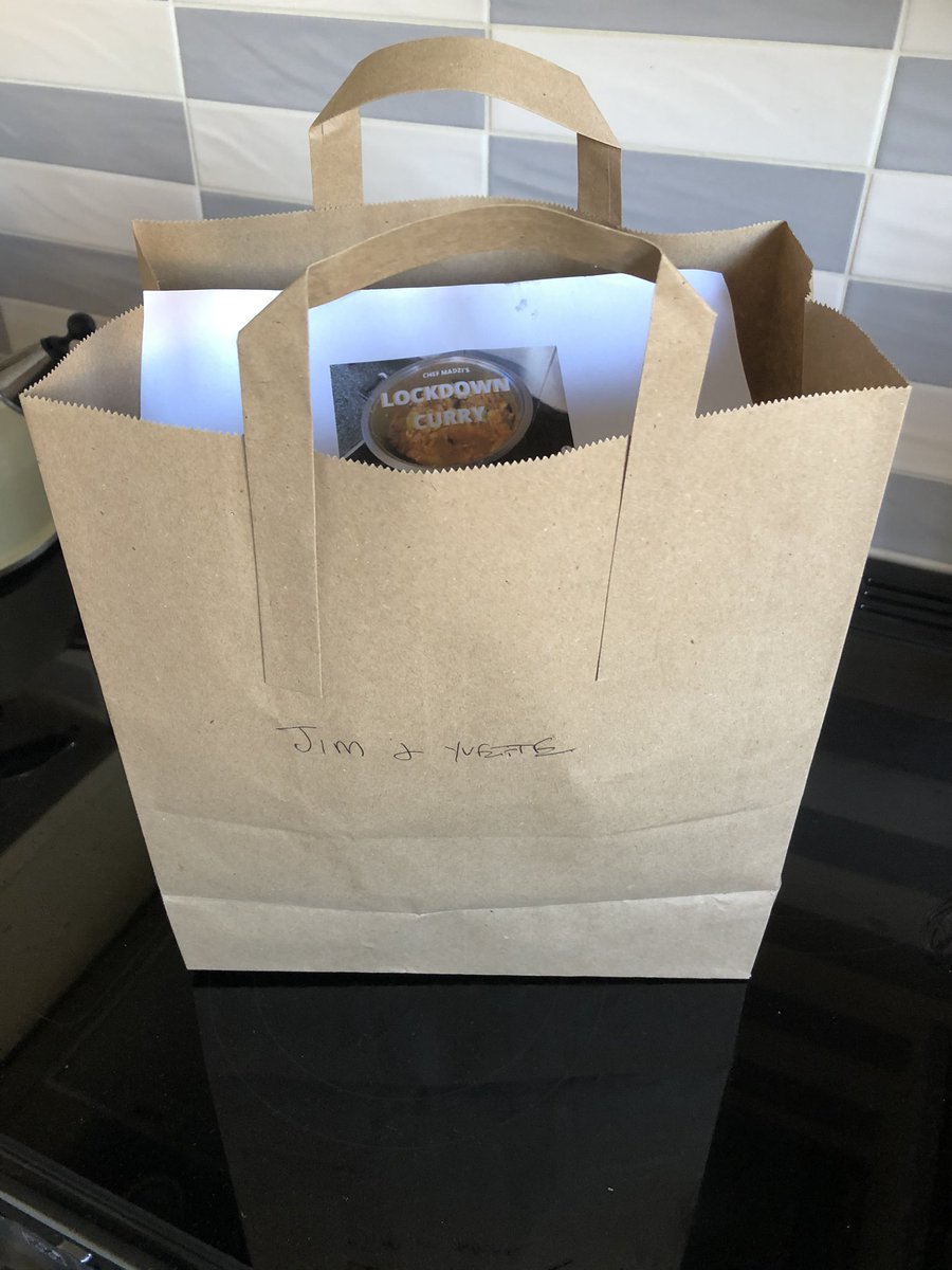 Wow. Last night we were left an anazing curry on our doorstep by The Secret Culmstock Curry Company to thank Mr H and I for delivering prescriptions during lockdown. Really made our day.