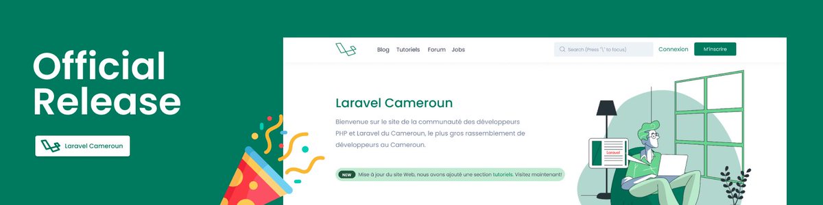 laravelcm's tweet image. 🎉 First Official release of Laravel Cameroun today 6:00 PM 🕕
Proudly host by @digitalocean and #LaravelForge