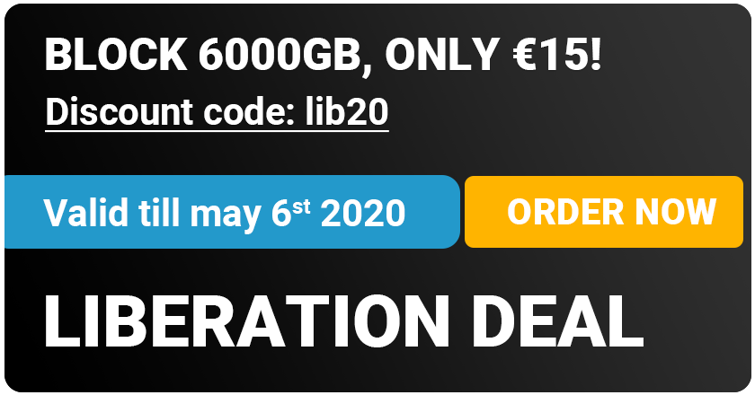 Bulknews's tweet photo. Happy Liberation  Deal till 06.may.2020
Block 6000GB -> €15.00
Get the Cheapest #Usenet Block NOW!
https://t.co/y3VYZLnW8m

 #deal #block #usenext https://t.co/zrXKv2LAO9