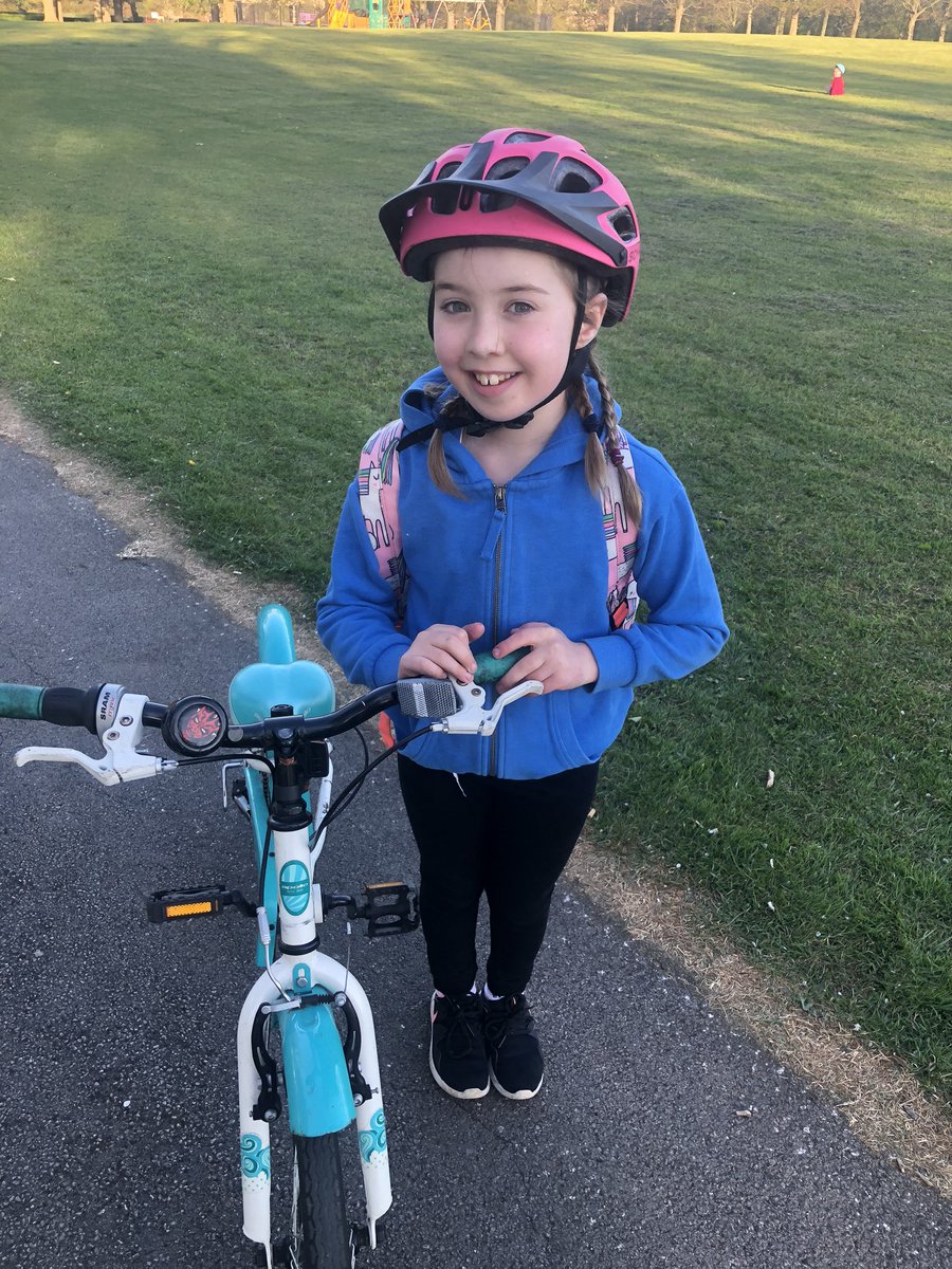 Mrs_NBarber's tweet photo. @EGPA_Y1 @EGPA_Y3_4 maisy and Georgie have been enjoying there daily exercise and getting lots of practice riding there bikes. https://t.co/dYdYHTbmXr