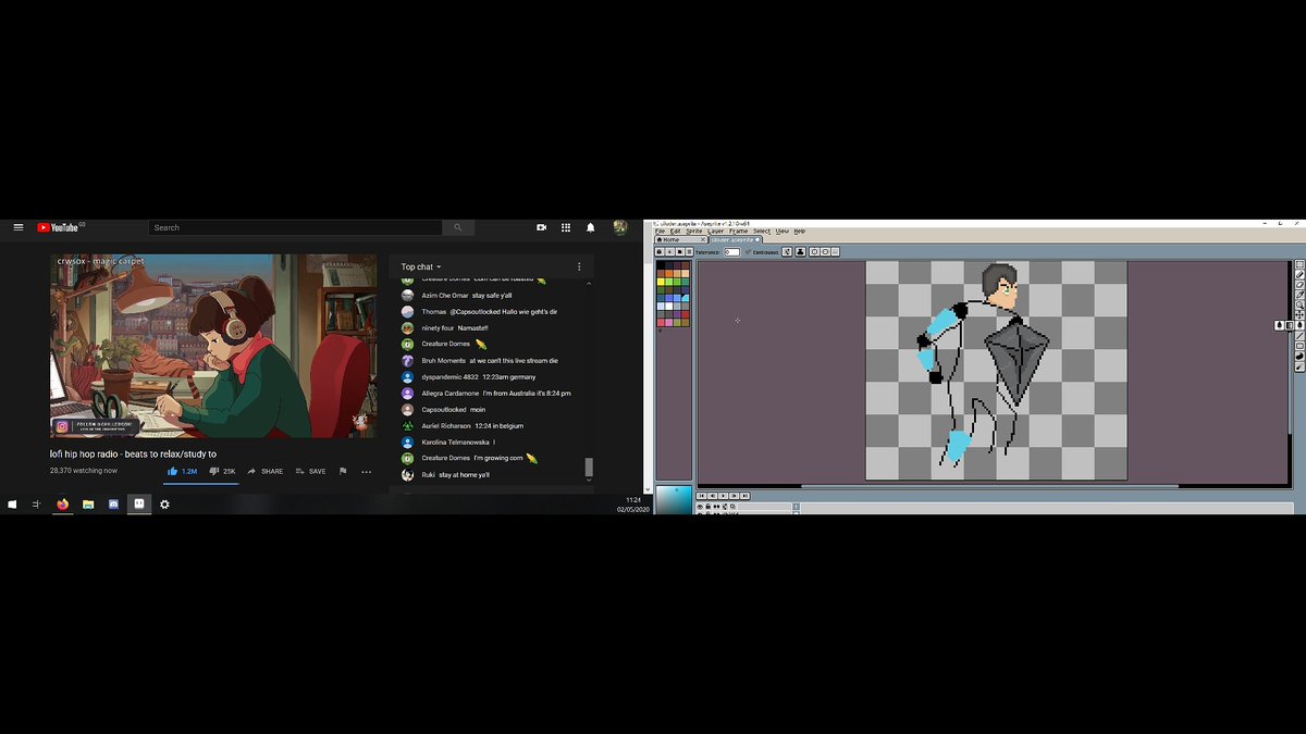MuttlyM's tweet photo. Just vibing .
.
.
.
.
.
#indedev #indegame #mainmenu #pixel #pixelart #pixelartist #pixelgame #2dproject #2d #2dgame #2dunity #unity #unityengin #aseprite https://t.co/3obqX1PffW