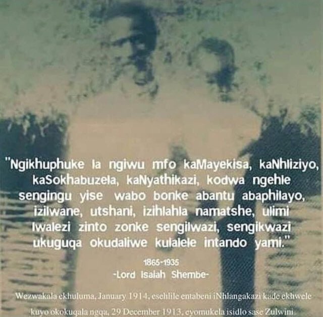 mbonambi_linda's tweet photo. Today marks 84 years since passing of Prophet Isaiah Shembe on 02 May 1935. UMqaliwendlela left an indelible mark through his life and spiritual teachings. #IsaiahShembe #SouthAfricanLegend #SouthAfricanHistoryOnline
https://t.co/qvZMCJLUdc @Tnngcobo @eThekwiniM https://t.co/XDXXGId2eD