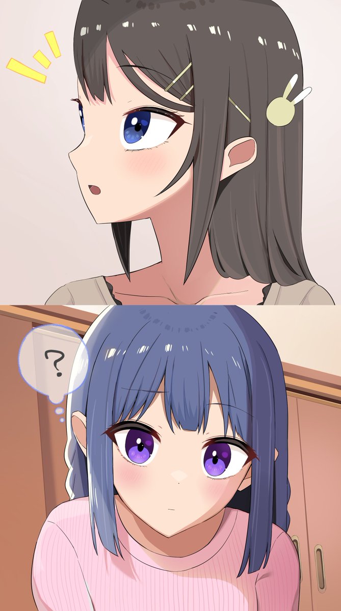 桜島麻衣 「ビデオ通話する麻衣さんと翔子ちゃん?

#青ブタ 」|朝倉ぬるまのイラスト