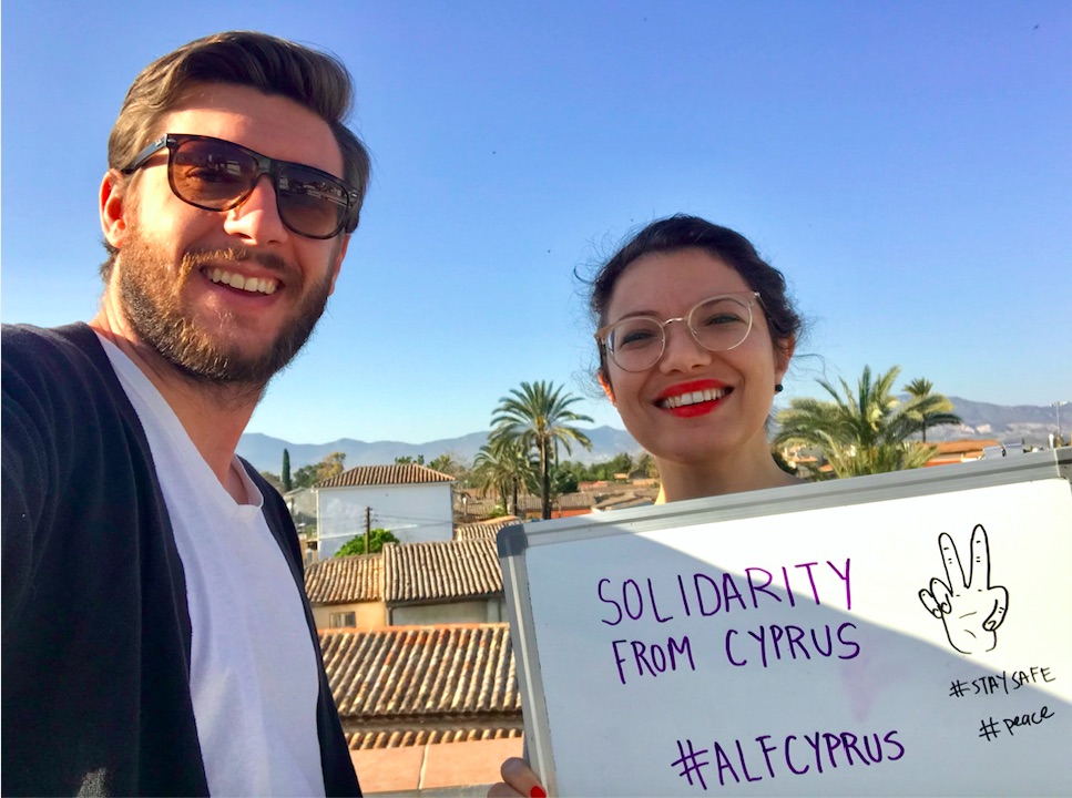 ALF_Cyprus's tweet photo. Solidarity from Cyprus🇨🇾
Thank you to our members who participated in the Solidarity Campaign!
We wish to send this message of hope to everyone around the world🌎
#ALFCyprus #StaySafe #VisualVoices https://t.co/G10byP94Rt