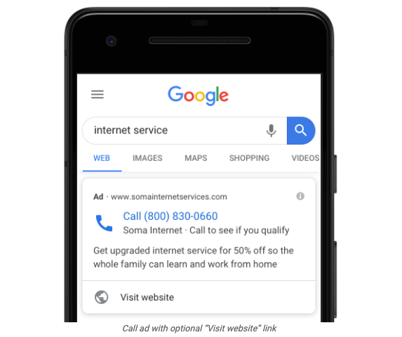 webdecorum's tweet photo. Google adds website links to βCall Adsβ
Google announced that marketers can now add website links to Call Ads. The idea is to give consumers another way to contact and engage with the business.
To know more, visit: https://t.co/UsAFHPVs7Q
#webdecorum #optimumlogic #google #ads https://t.co/3kP0gggPZd