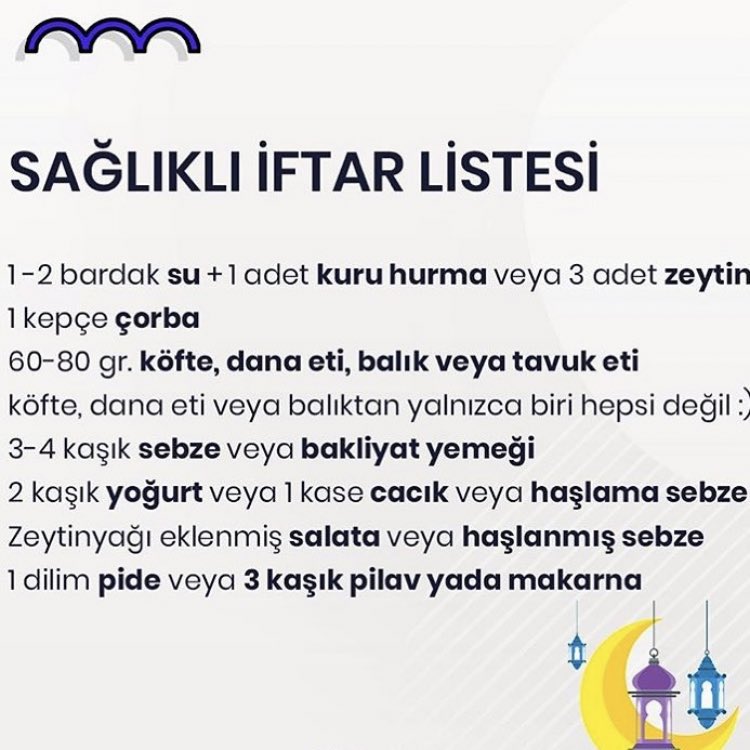 İftarda kan şekeri çok düşük olduğundan kısa sürede çok miktarda besin tüketme isteği doğmaktadır. Yapılan en büyük hatalardan birisi de çok hızlı bir şekilde, çok yüksek miktarda besin tüketmektir.YAVAŞ YİYELİM BOL BOL SU VE YEŞİLLİK 🥬 🧚Sağlıkla kalın💖 #Ramazan #beslenme
