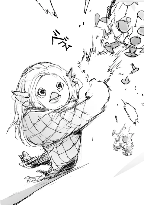 右フックアマビエ。 