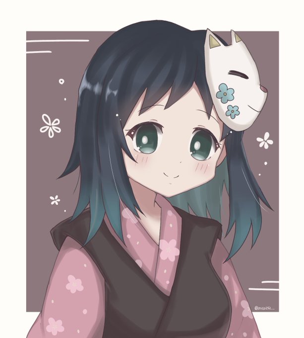 あまつか.りず。さんがTwitterに投稿した真菰(鬼滅の刃)のイラスト。