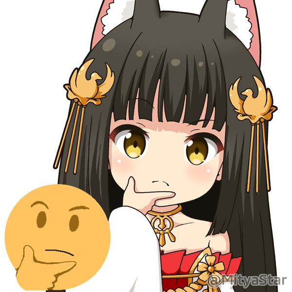 nagato (azur lane) emoji 1girl animal ears strapless dress white background closed mouth long hair  illustration images